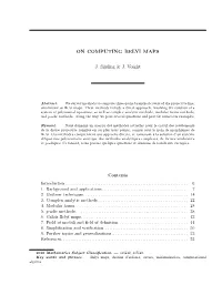 ON COMPUTING BELYI MAPS J. Sijsling & J. Voight