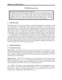 TCP/IP Attack Lab 1
