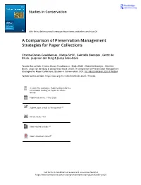 A Comparison of Preservation Management Strategies for Paper Collections