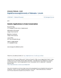 Genetic Applications in Avian Conservation