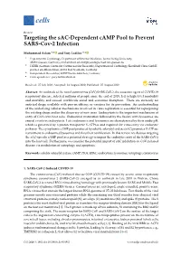 Targeting the Sac-Dependent Camp Pool to Prevent SARS-Cov-2 Infection
