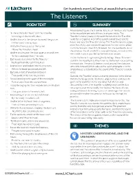 The Listeners POEM TEXT SUMMARY