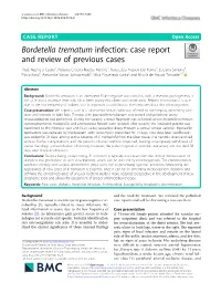 Bordetella Trematum Infection: Case Report and Review of Previous Cases