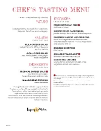 Chef's Tasting Menu