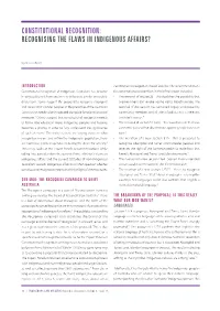 Constitutional Recognition: Recognising the Flaws in Indigenous Affairs?