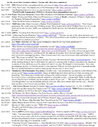 For the Aware There Is Much Evidence: Vaccine Side Effect Docs Condensed Apr 26 2021 Jun 7 1994• HIV, History of Data Manipulation by the Government