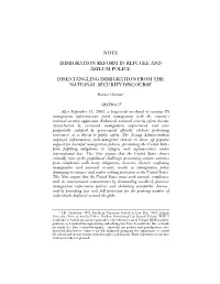 Immigration Reform in Refugee and Asylum Policy