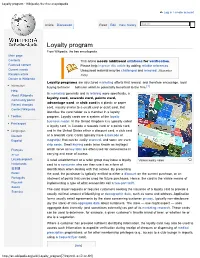Loyalty Program - Wikipedia, the Free Encyclopedia