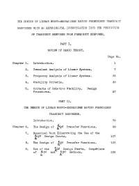 The Design of Linear Servo-Mechanisms Having Prescribed Transient