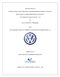 Application for Foreign-Trade Zone