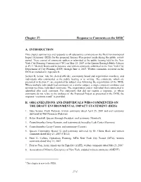 Chapter 27: Response to Comments on the DEIS1