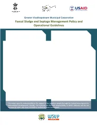 Faecal Sludge and Septage Management Policy and Operational Guidelines