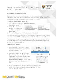 How Do I Set up UO-STAFF Wireless Access on a Mac OS X Computer?