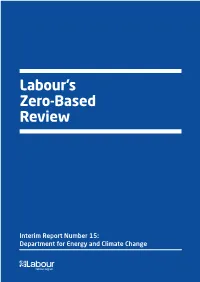 Labour's Zero-Based Review