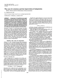 The Cost of Evolution and the Imprecision of Adaptation (Haldane's Dilemma/Multi-Level Feedback/Human Evolution/Maximization) P