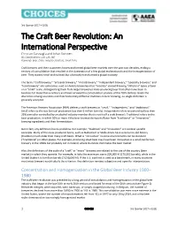 The Craft Beer Revolution: an International