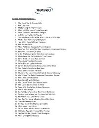 THE TOP-40 QUESTION SONGS 1. Why Can‟T