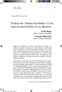 “Details That Matter” in the Appropriated Works of Las Meninas