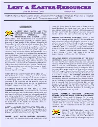 Lent & Easter Resources