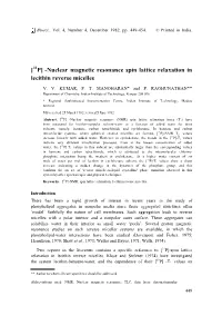 Nuclear Magnetic Resonance Spin Lattice Relaxation in Lecithin Reverse Micelles
