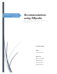 Recommendations Using Dbpedia How Your Facebook Profile Can Be Used to Find Your Next Greeting Card