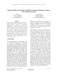 Using the Viable System Model to Study IT Governance Dynamics: Evidence from a Single Case Study