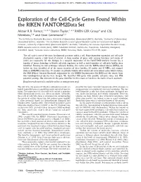 Exploration of the Cell-Cycle Genes Found Within the RIKEN Fantom2data Set Alistair R.R