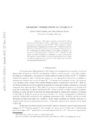 Geometric Constructions on Cycles in $\Rr^ N$