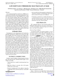 Low Emittance Thermionic Electron Gun at Slri