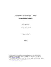 Networks, Alliances and Loyalty Programs in Australia: Power Not