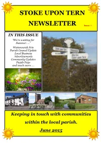 STOKE UPON TERN NEWSLETTER Issue