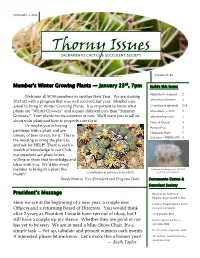 Thorny Issues