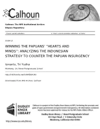 Analyzing the Indonesian Strategy to Counter the Papuan Insurgency
