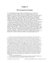 Chapter 9 the Geometrical Calculus