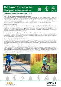 The Boyne Greenway and Navigation Restoration Frequently Asked Questions (Page 1 of 2)