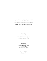 Cultural Resources Assessment of the Cannery Project, a Proposed Subdivision in Davis
