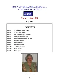Newsletter and in There You Can Read About Barbara’S Long and Dedicated Commitment to Our Society