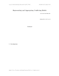 Representing and Aggregating Conflicting Beliefs