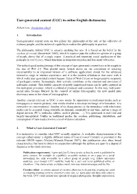 User-Generated Content (UGC) in Online English Dictionaries