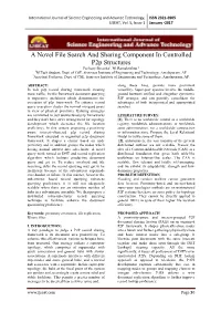 A Novel File Search and Sharing Component in Controlled P2p Structures Pechetty Sireesha1, M