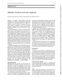 Albinism: Modern Molecular Diagnosis