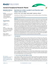Hydrothermal Activity Recorded in Post Noachian-Aged Impact Craters on Mars