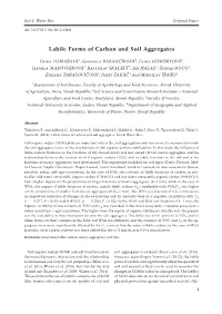 Labile Forms of Carbon and Soil Aggregates
