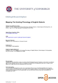 Mapping the Existing Phonology of English Dialects