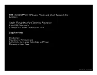 Night Thoughts of a Classical Physicist Supplements