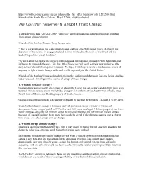 The Day After Tomorrow & Abrupt Climate Change