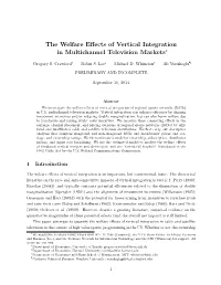 The Welfare Effects of Vertical Integration in Multichannel
