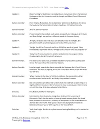 This Transcript Was Exported on Nov 18, 2019 - View Latest Version Here