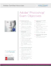 Adobe® Photoshop® Exam Objectives