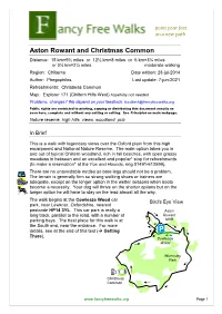 Aston Rowant and Christmas Common